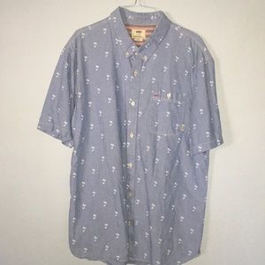Vans men’s XL collard shirt palm trees